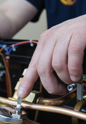 coffee machine servicing being carried out in Devon